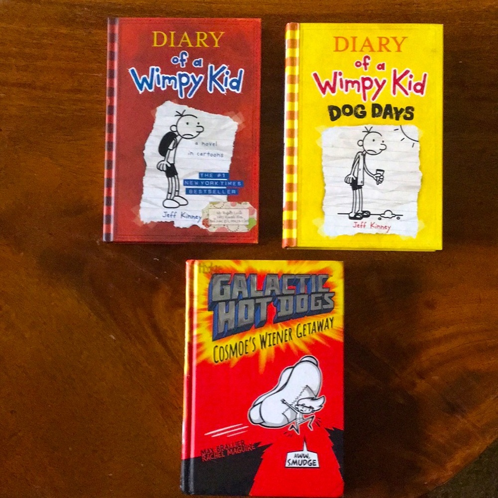 Used Diary of a Wimpy Kid Bundle + Galatic Hot Dogs Book